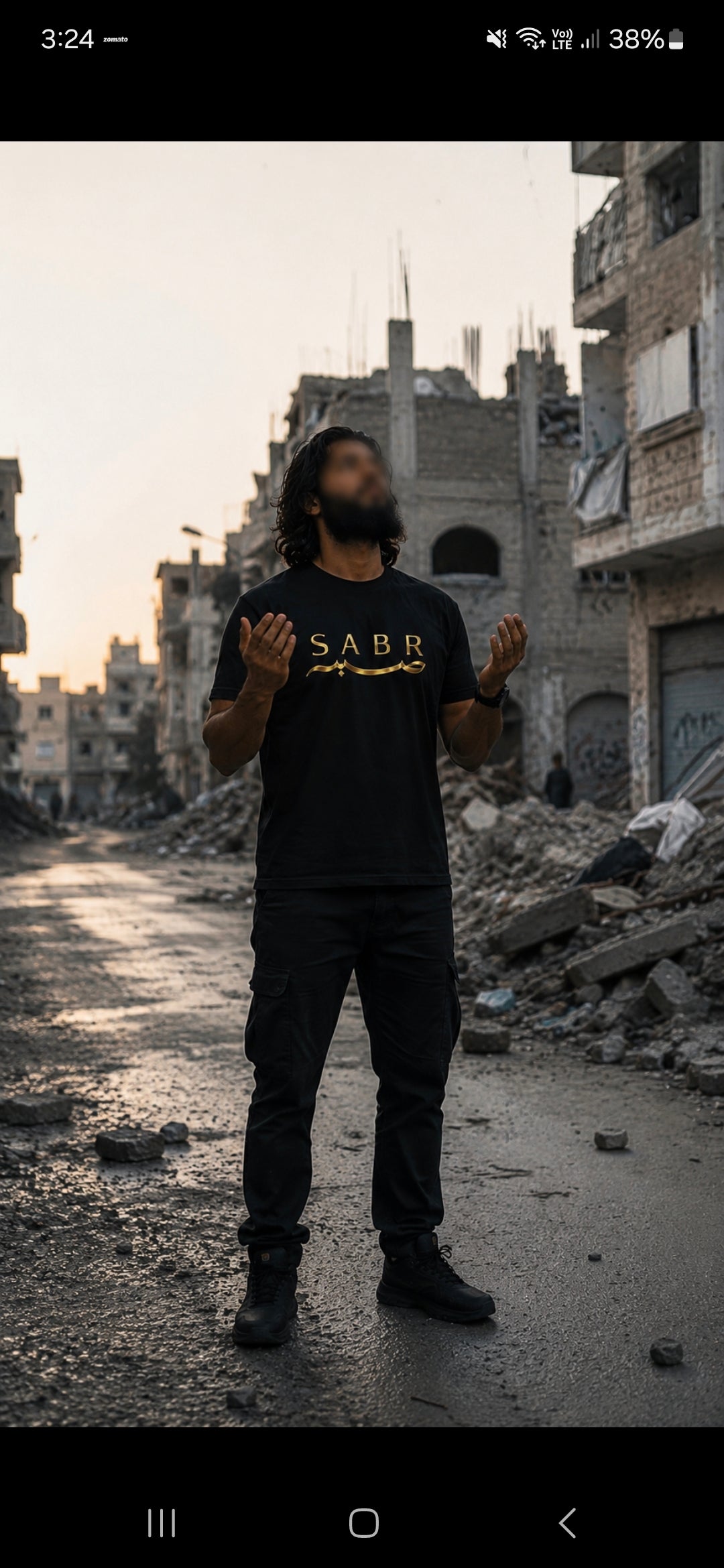SABR – Patience in Faith T-Shirt - Black