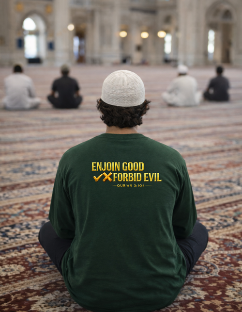 Enjoin Good, Forbid Evil – Islamic Full Sleeve T-Shirt | Qur’an 3:104 | Premium Dawah Wear