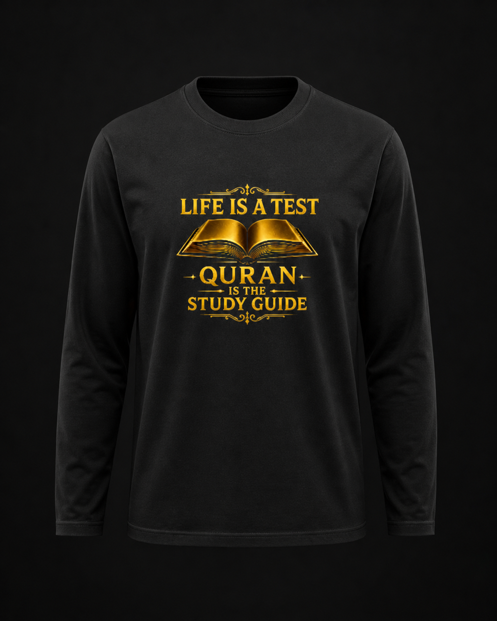 Life Is A Test – Quran Is The Study Guide | Islamic Reminder T-Shirt | Ihsan Wear