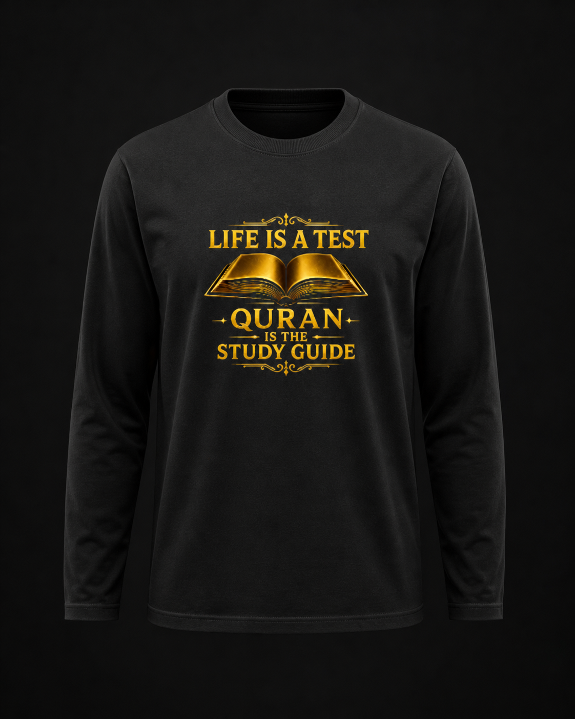 Life Is A Test – Quran Is The Study Guide | Islamic Reminder T-Shirt | Ihsan Wear